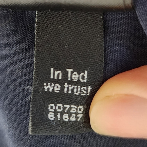 Ted Baker Geo Navy Print Button-Front Shirt 6 - Picture 4 of 9